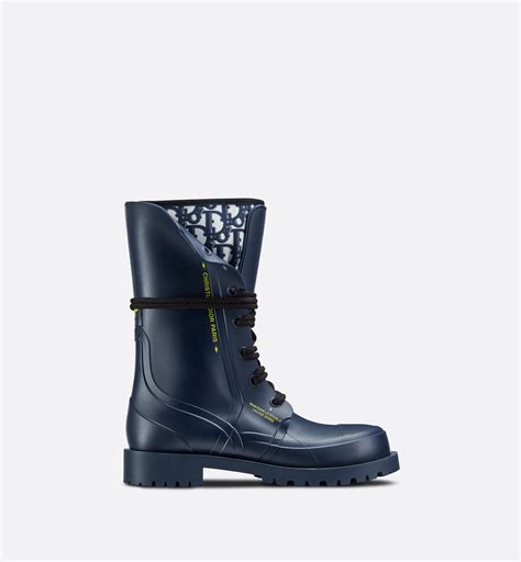 Diorcamp Ankle Boot Deep Blue Dior Oblique Rubber .